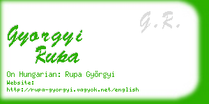 gyorgyi rupa business card